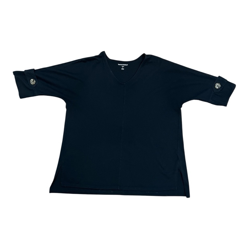 Women Within Black 3/4 Sleeve Classic Top size L ( 18/20)  Women